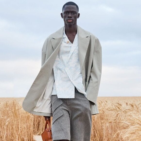 Jacquemus Men's Oversized Linen Blazer Yellow - Picture 2 of 8